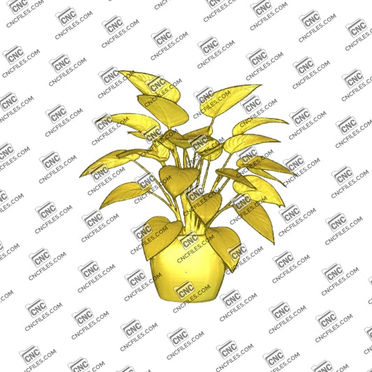 House Plant 3D Relief