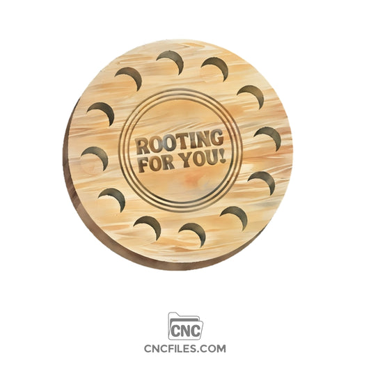 An image of a CNC file showing the Lunar Propagation Station 12x "Rooting For You" design, created for precise cutting and woodworking projects.