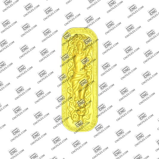 An image of 3D CNC file showing a detailed Medusa 2 design, perfect for engraving or carving, ideal for CNC routers and creating unique décor pieces.