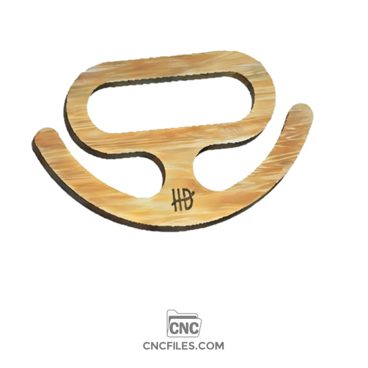 An image of a CNC file showing the Modern One Tripper, a tool to carry multiple bags comfortably 