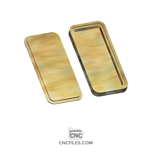 An image of a CNC file showing a modern pencil box design with clean lines and smooth edges.