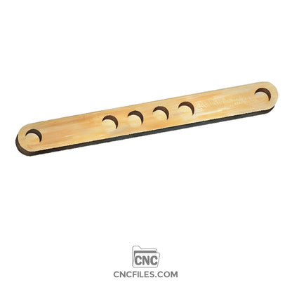 An image of a CNC file showing a Modern Propagation Station 6x with sleek slots for holding multiple plant tubes, designed in a minimalist style.