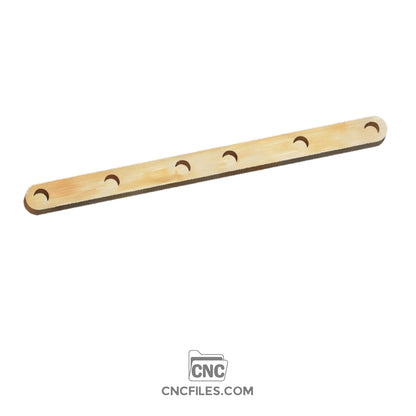 An image of a CNC file showing a Modern Propagation Station 6x with sleek slots for holding multiple plant tubes, designed in a minimalist style.