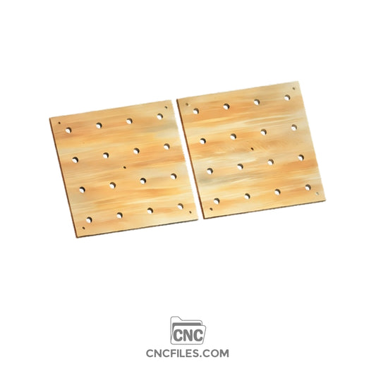 An image of a CNC file showing Modular Wasteboard Tiles measuring 16x16 inches, 