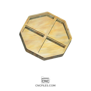 Octagonal Jewellery Box with Acrylic Lid