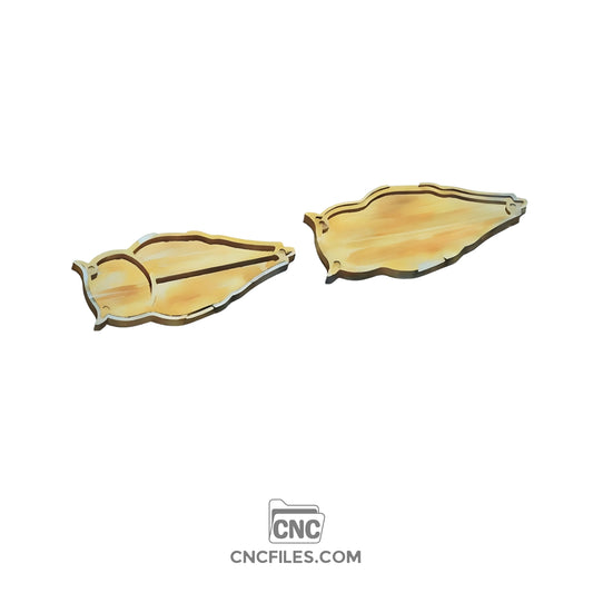 An image of a CNC file showing an Owl Dice Tray with detailed owl features and compartments for rolling and storing dice.