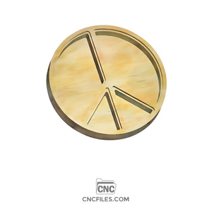 Peace Symbol Jewellery Box with Acrylic Lid