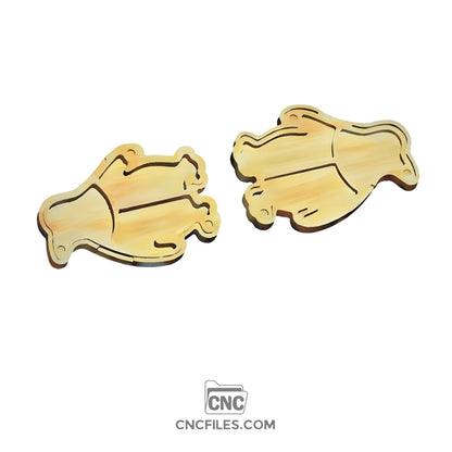 An image of a CNC file showing a Penguin Dice Tray Box designed with smooth edges and a fun penguin shape, perfect for tabletop games.