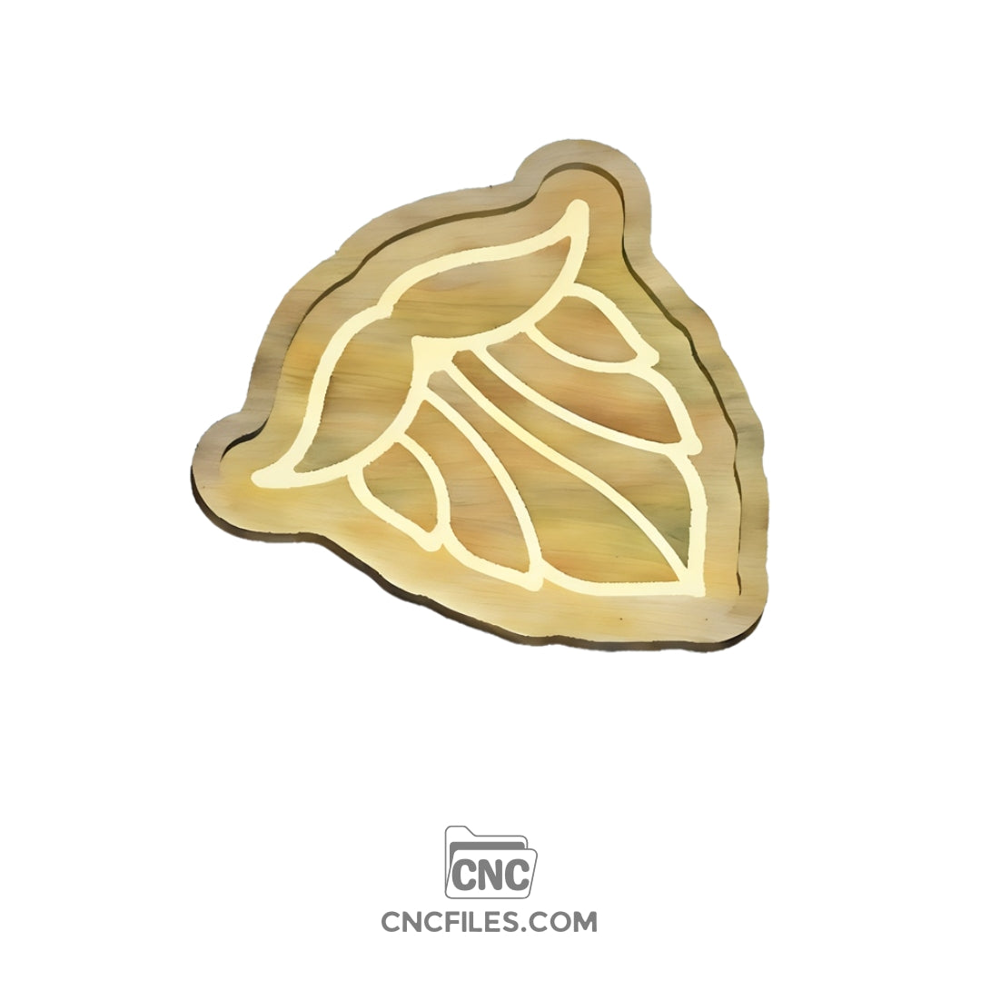 An image of a CNC file showing a Santa Claus Beard Tray.