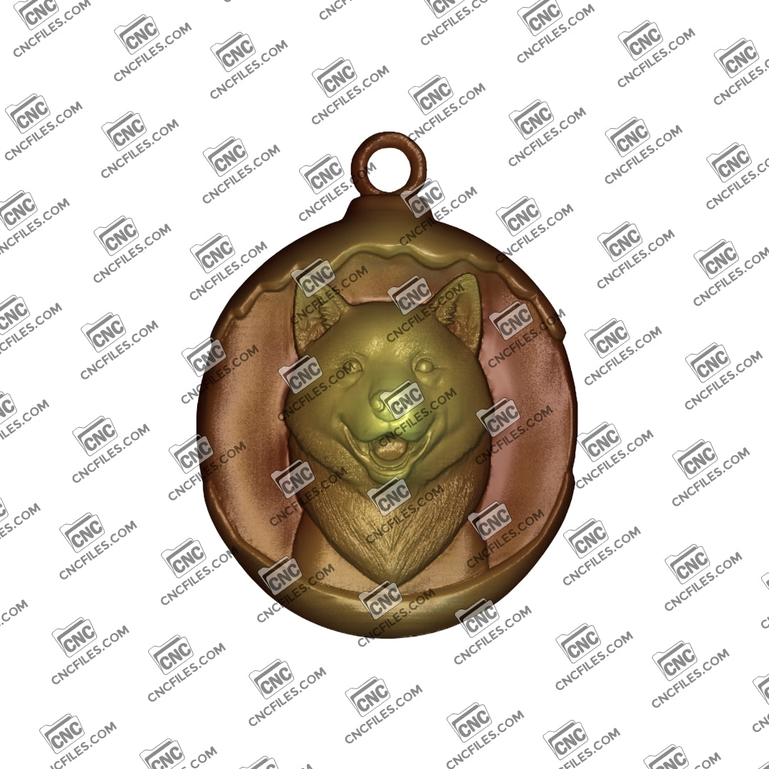 An image of 3D render of the CNC file showing the finished ornament, perfect for holiday décor, pet lovers, or personalized gifts.