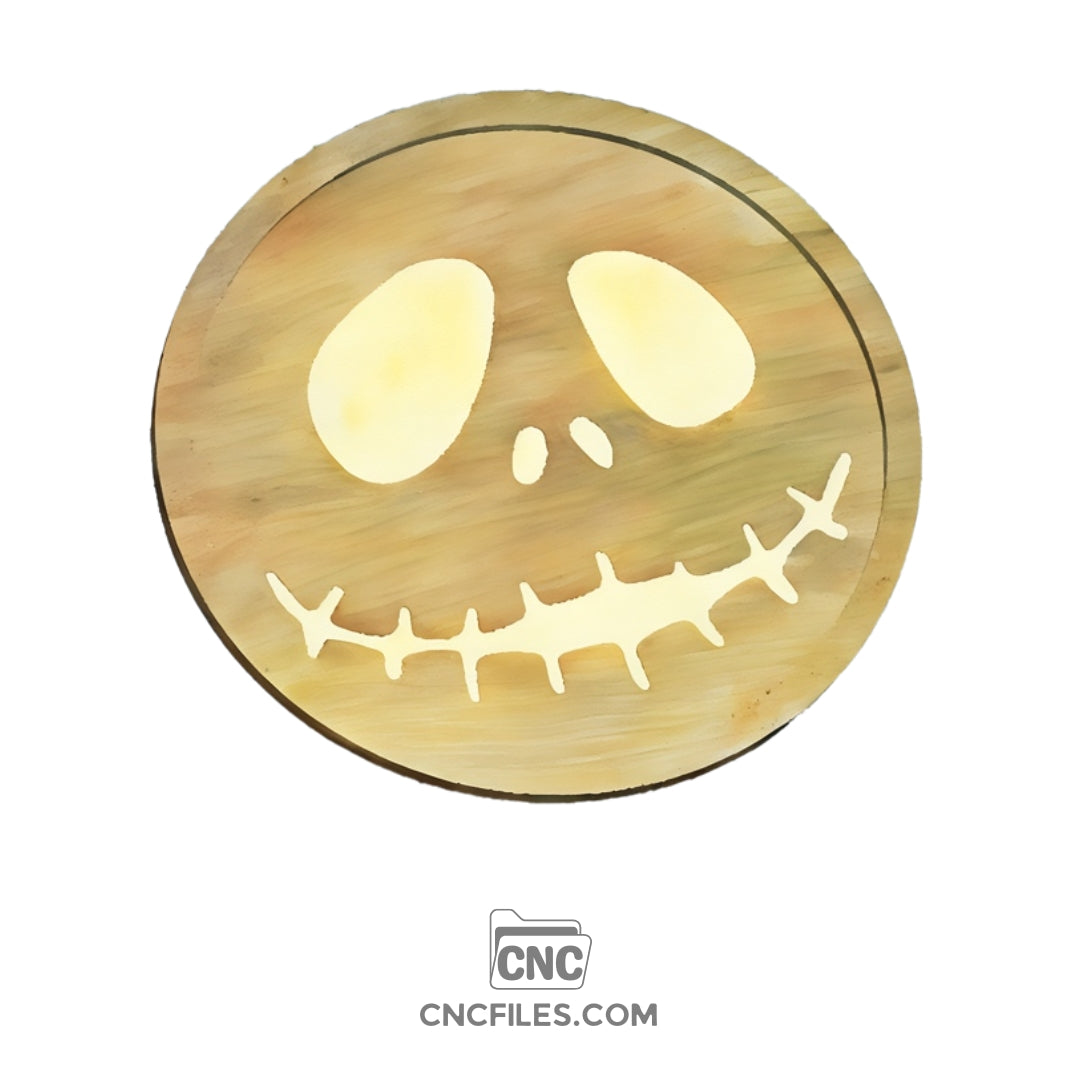 An image of a CNC file showing a Skeleton Face Halloween Tray design, perfect for spooky-themed serving or decoration.