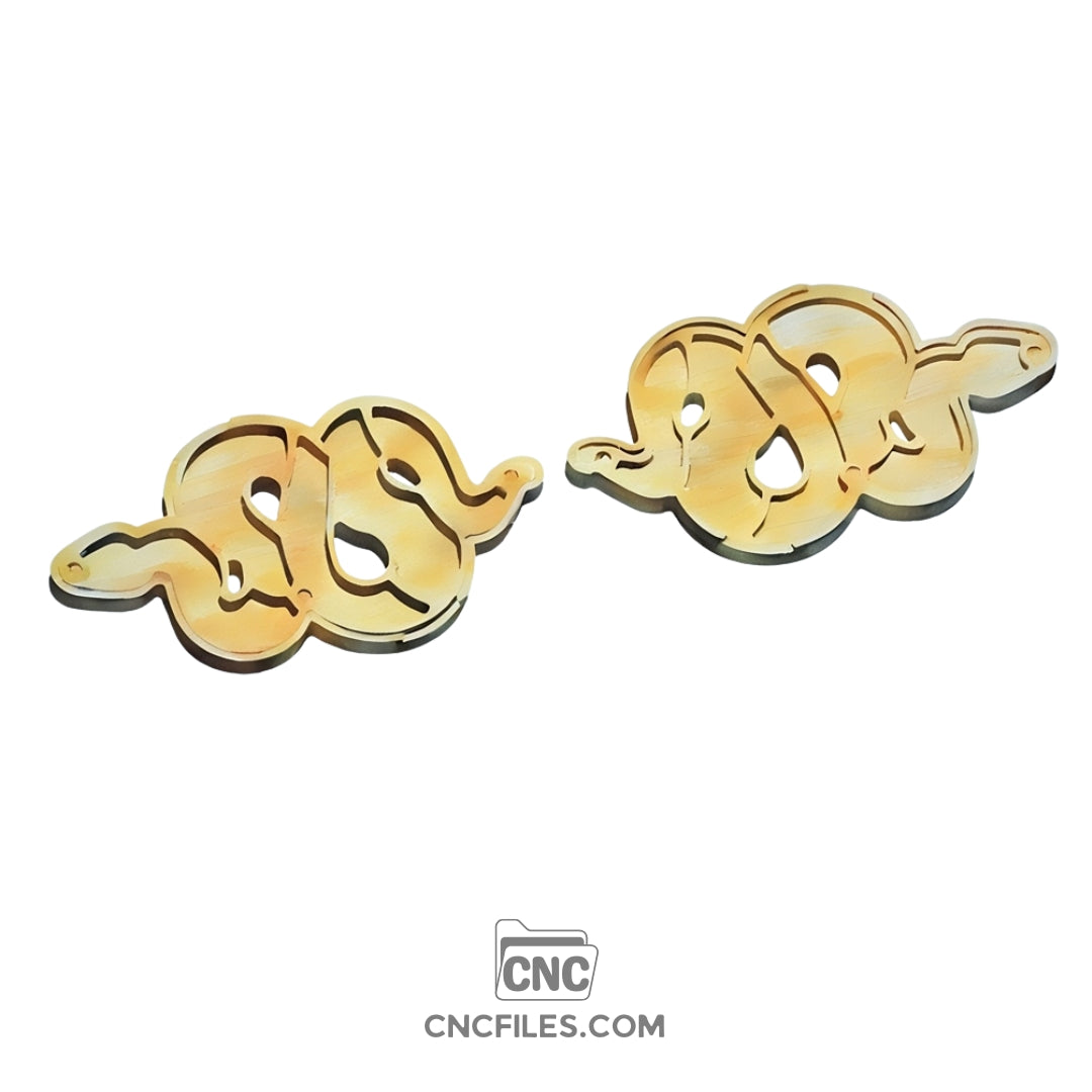 An image of a CNC file showing a detailed Snake Dice Tray Box design, perfect for tabletop gaming and dice storage.