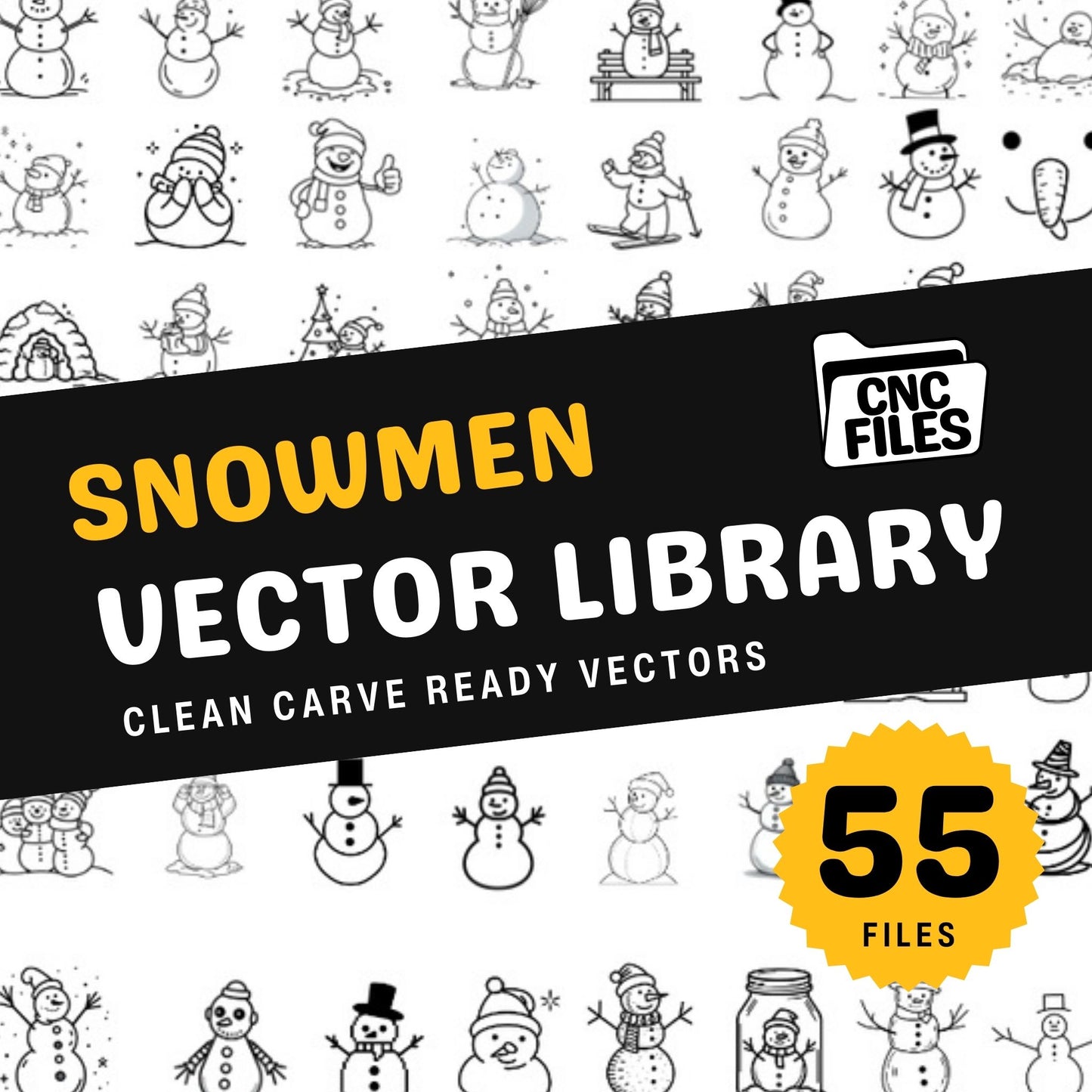 Snowmen CNC Vector Library