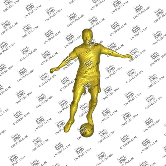 Soccer Player 2 3D Relief