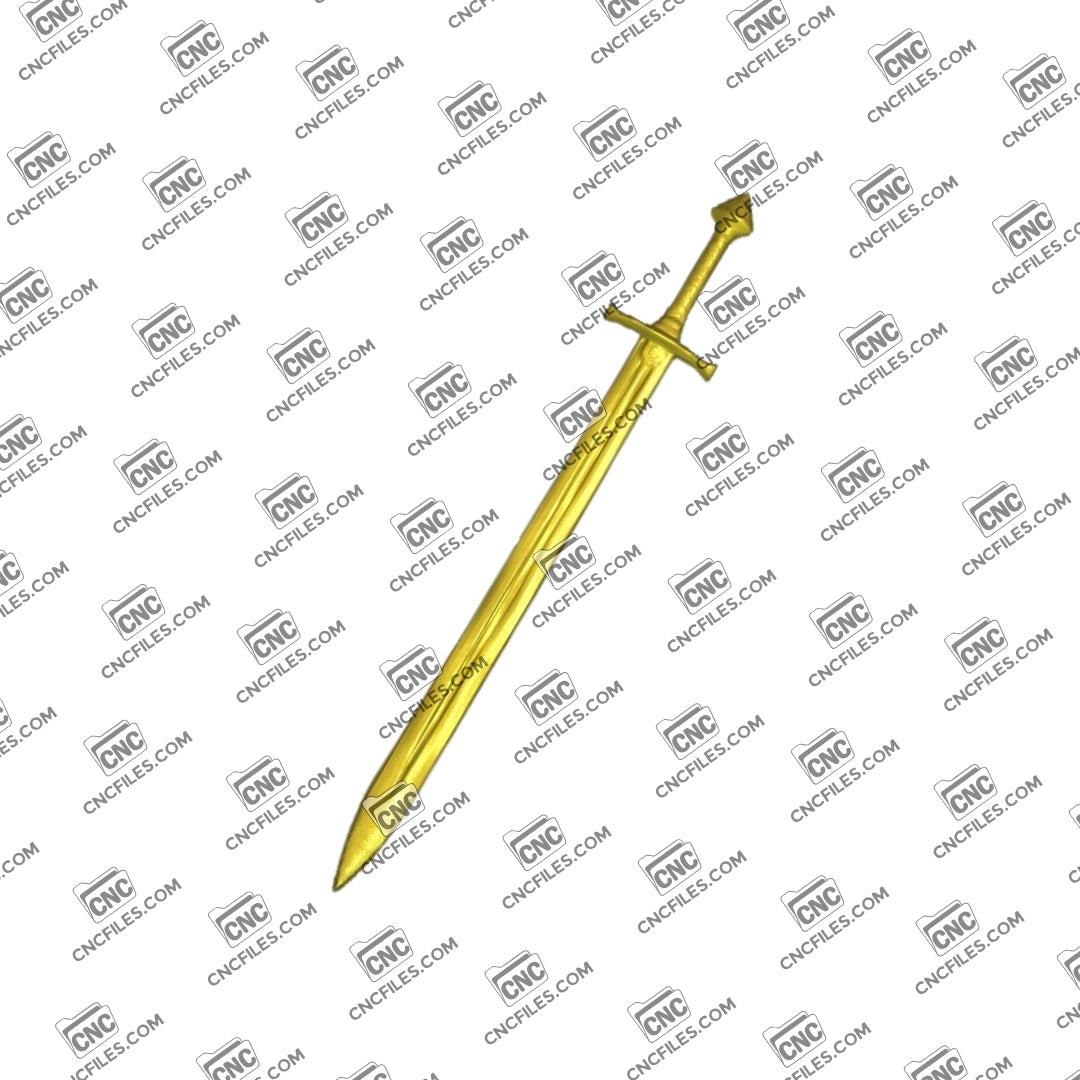 An image of 3D CNC file showing Spartan Sword 1, perfect for carving detailed warrior-themed decor and custom projects.