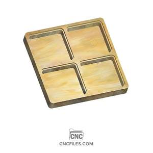 Square Jewellery Box with Acrylic Lid