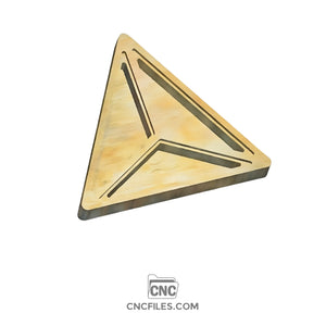 Triangular V1 Jewellery Box with Acrylic Lid