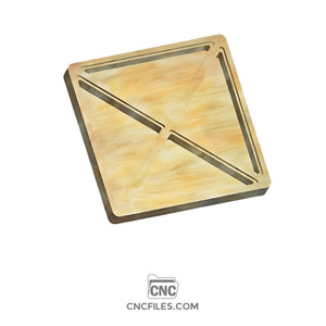 Triangular V2 Jewellery Box with Acrylic Lid