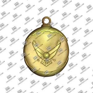 US Air Force Wings Ornament 3D Relief