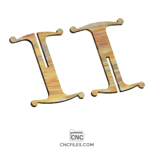A CNC File showing two parts of the Victorian Jewellery Tree