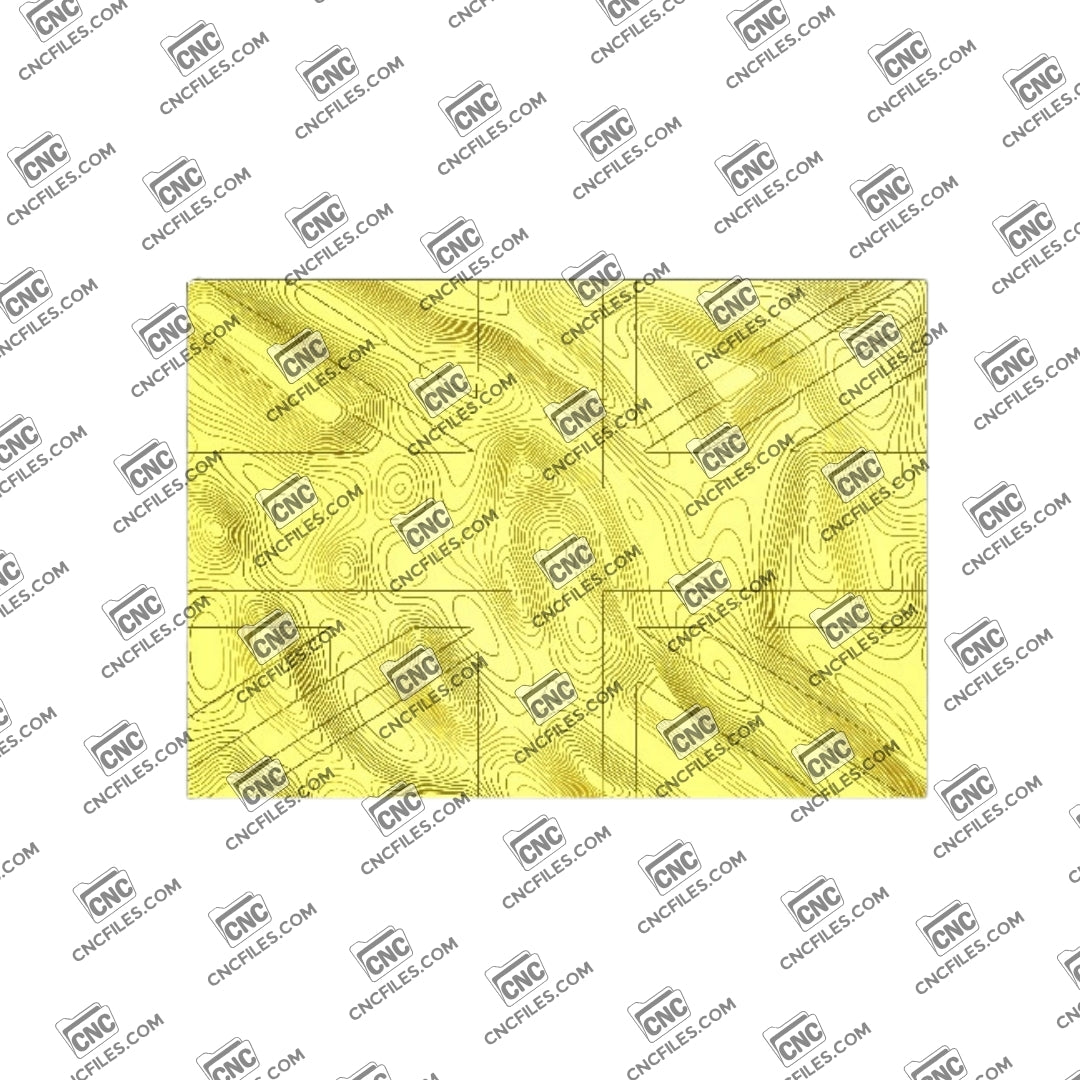 An image of a 3D CNC file showing a Wavy Topo Union Jack Flag designed with smooth layered contours.
