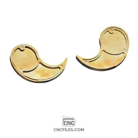 An image of a CNC file showing a beautifully balanced Yin Yang Dice Tray Box, designed with interlocking shapes.