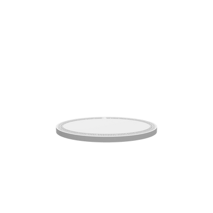 A 3D render of a CNC file showing a 2 Person Oval Cribbage Board with peg holes and smooth oval edges.