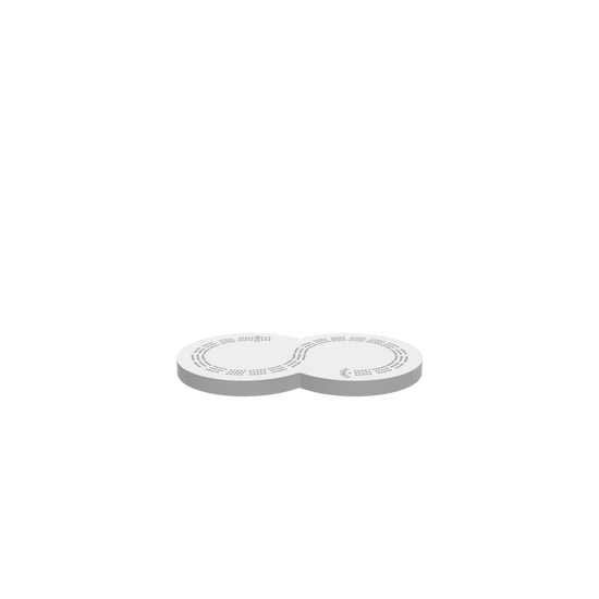 A 3D render of a CNC file showing a 3 Person Figure 8 Cribbage Board with smooth curves.