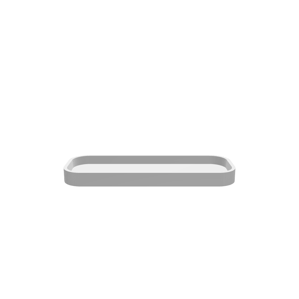 GLB file of tray to hold a rectangular silicone mat. 