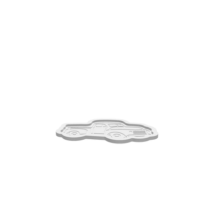 A 3D render of CNC file showing an antique farm truck design.