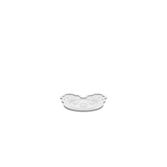 A 3D render of CNC file showing a Baby Reindeer Christmas Tray featuring a playful reindeer shape, perfect for holiday decor.