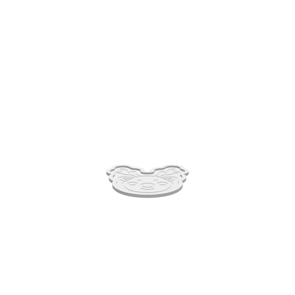 A 3D render of CNC file showing a Baby Reindeer Christmas Tray featuring a playful reindeer shape, perfect for holiday decor.