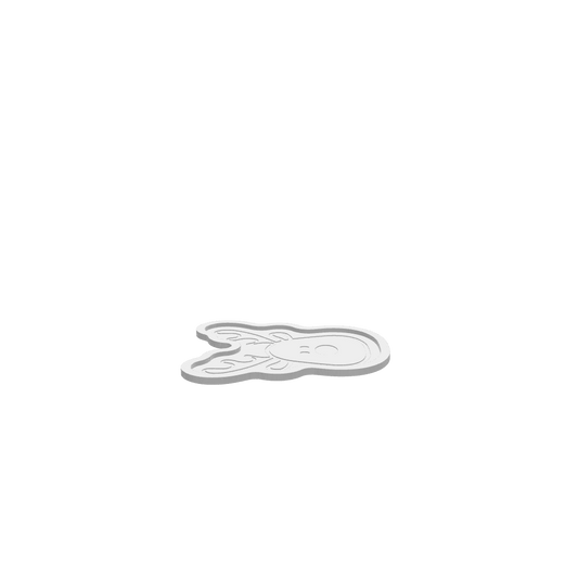A 3D render of CNC file showing a cartoon reindeer Christmas tray.
