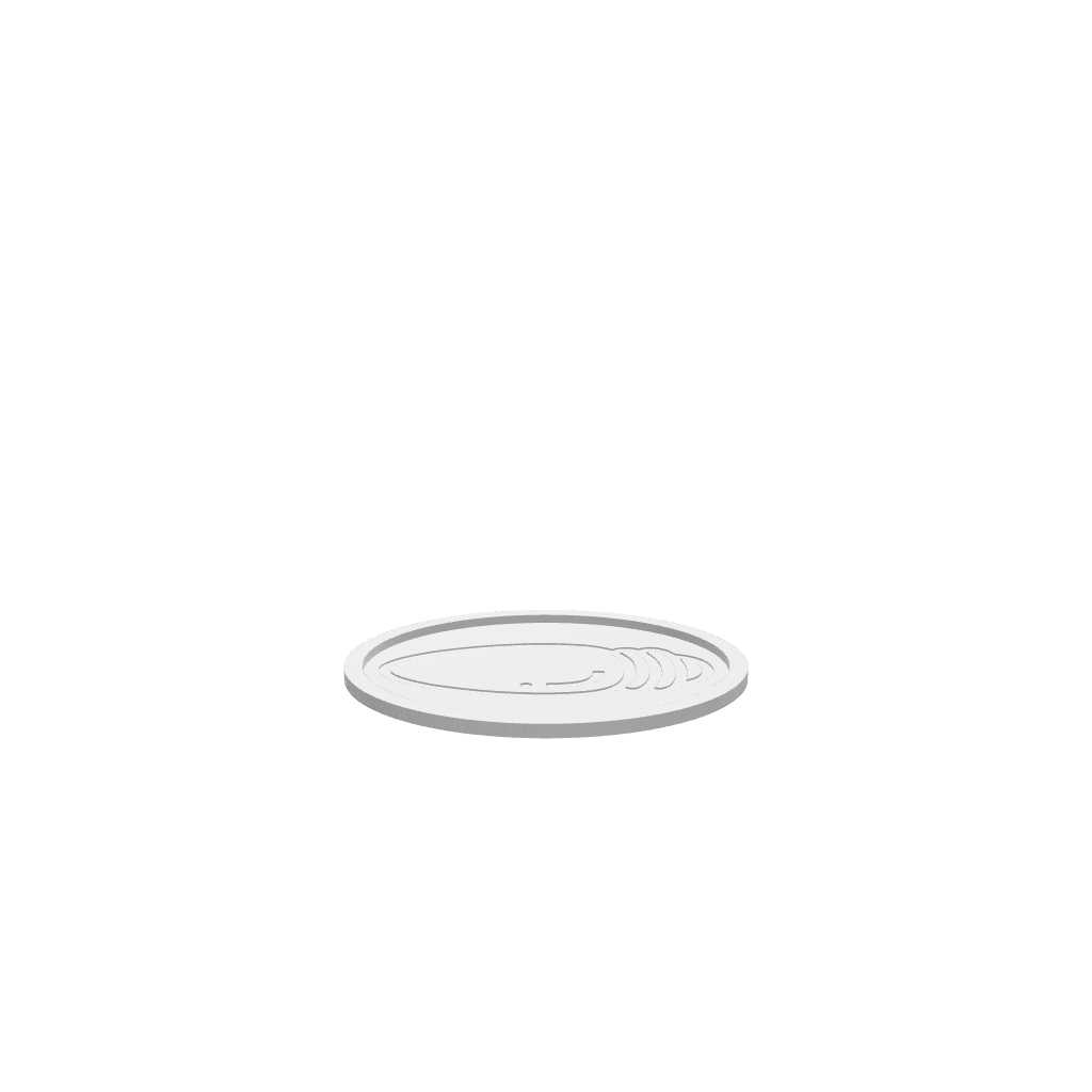 A 3D render of CNC file showing a Christmas Light Bulb engraved Tray design