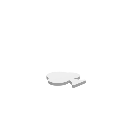 GLB of render file of the Club Suit Cheese Board, displayed as a 3D preview to show scale, shape, and finished appearance before production.