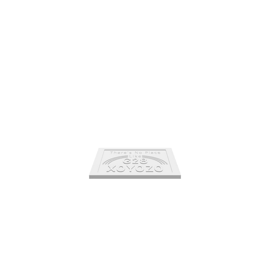 GLB file of Cubic wooden shop sign featuring the phrase "No Place Like Home," perfect for wall décor, gifts, or home accents.