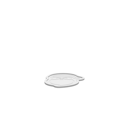 A 3D render of CNC file showing a Cute Happy Santa Tray with a smiling Santa design.
