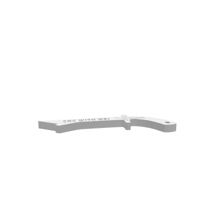 GLB file of Wooden Cutlass Push Stick designed for safe and precise control when guiding wood through table saws, jointers, or other cutting tools.