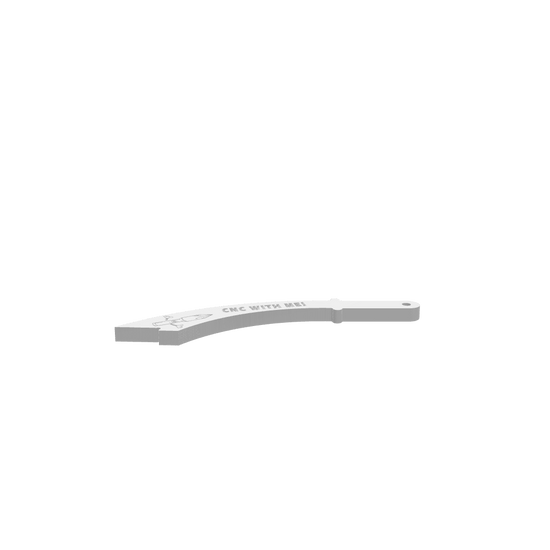 GLB file of CNC file of Cutlass Push Stick XL, a durable safety tool designed for guiding wood through table saws and other cutting machines.