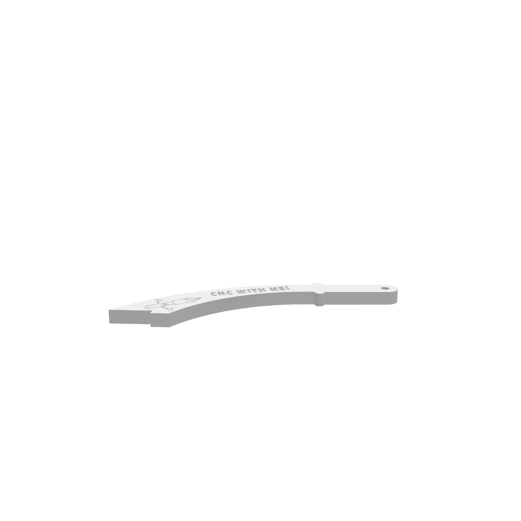 GLB file of CNC file of Cutlass Push Stick XL, a durable safety tool designed for guiding wood through table saws and other cutting machines.