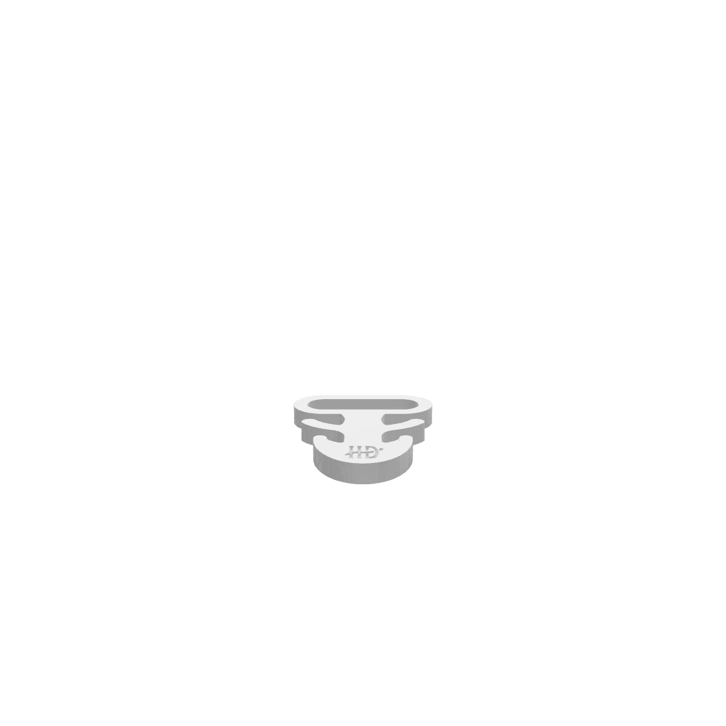 A 3D render of CNC file showing a Diplocaulus One Tripper design with smooth edges and detailed curves.