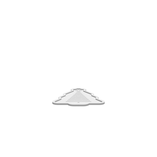 A 3D render of CNC file showing a Christmas Tree Tray design with layered oval shapes