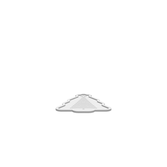 A 3D render of CNC file showing a Christmas Tree Tray design with layered oval shapes