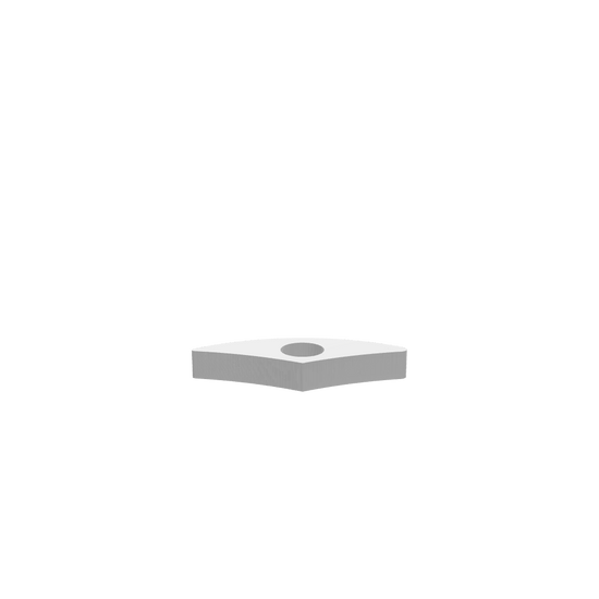 A 3D render of a CNC file showing an Egyptian Thumb Holder with smooth, realistic textures and carved details.
