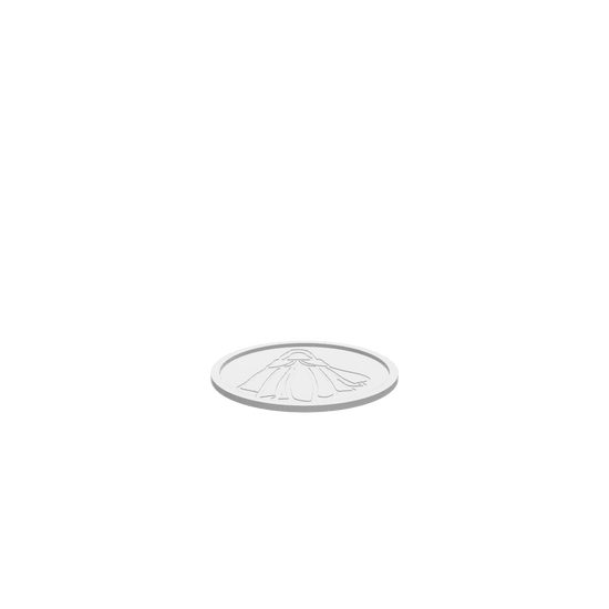 A 3D render of CNC file showing a Floating Cloak Halloween Tray featuring a ghostly cloak shape.