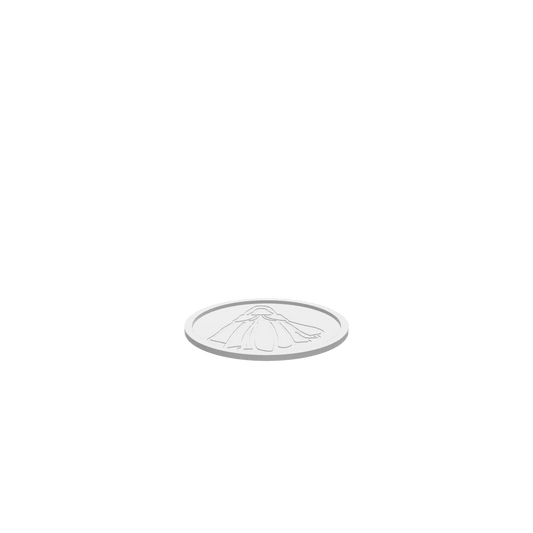A 3D render of CNC file showing a Floating Cloak Halloween Tray featuring a ghostly cloak shape.