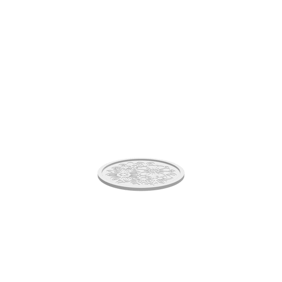 An image of a CNC file showing a flower bouquet cookie tray design with intricate floral details.