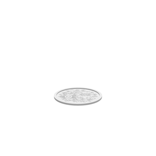 An image of a CNC file showing a flower bouquet cookie tray design with intricate floral details.