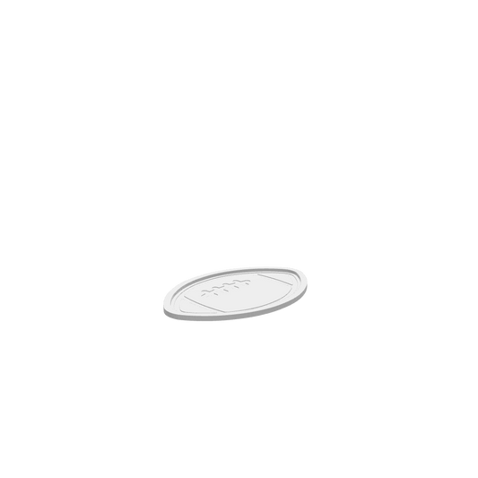 GLB file of Decorative fall-themed serving tray with football design engraving in the tray pocket
