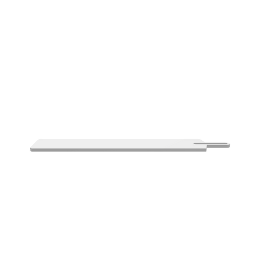 A 3D render of CNC file showing a Gap Handle Cheese Board Large, featuring a sleek wooden board design with a modern handle gap for functionality and style.
